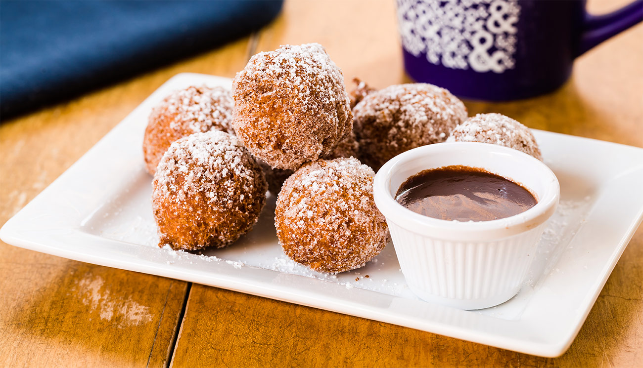 Doughnuts - cinnamon sugar & chocolate.